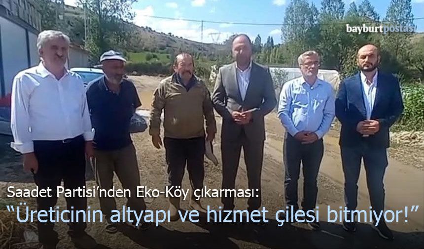 Saadet Partisi’nden Eko-Köy Çıkarması: "Üreticinin Altyapı ve Hizmet Çilesi Bitmiyor"