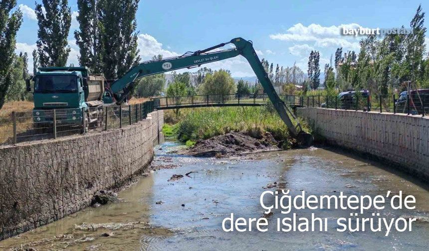 Çiğdemtepe’de Dere Islahı Sürüyor