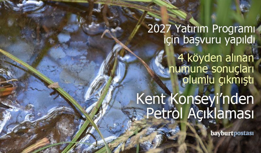 Bayburt Kent Konseyi’nden Petrol Açıklaması